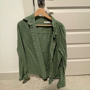 Green Zara XL button-up, 100% cotton